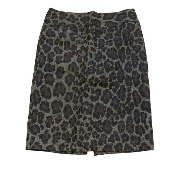 Rafaella Women's Leopard Print Skirt Knee Length Size 8 - Picture 1 of 5